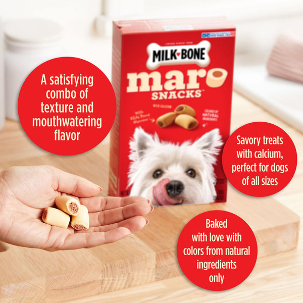 MilkBone MaroSnacks Small Dog Treats With Bone Marrow, 15 Ounces