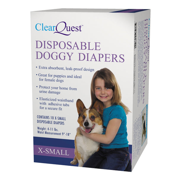 Clear Quest Disposable Doggy Diapers XS Petsense