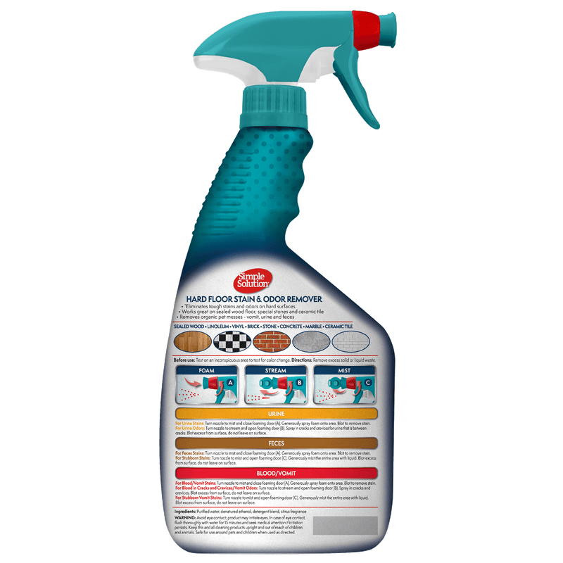 Simple Solution Hard Floors Stain and Odor Remover 32oz