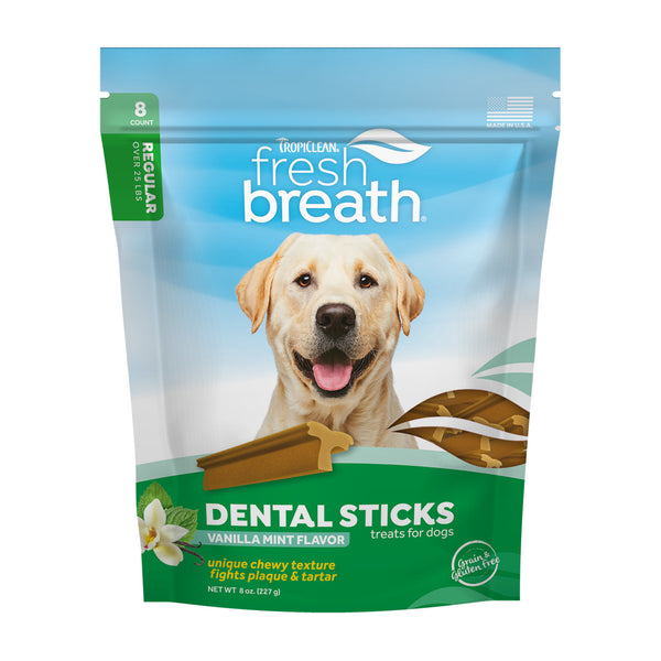 TropiClean Fresh Breath Dental Sticks for Large Dogs (25+ Pounds