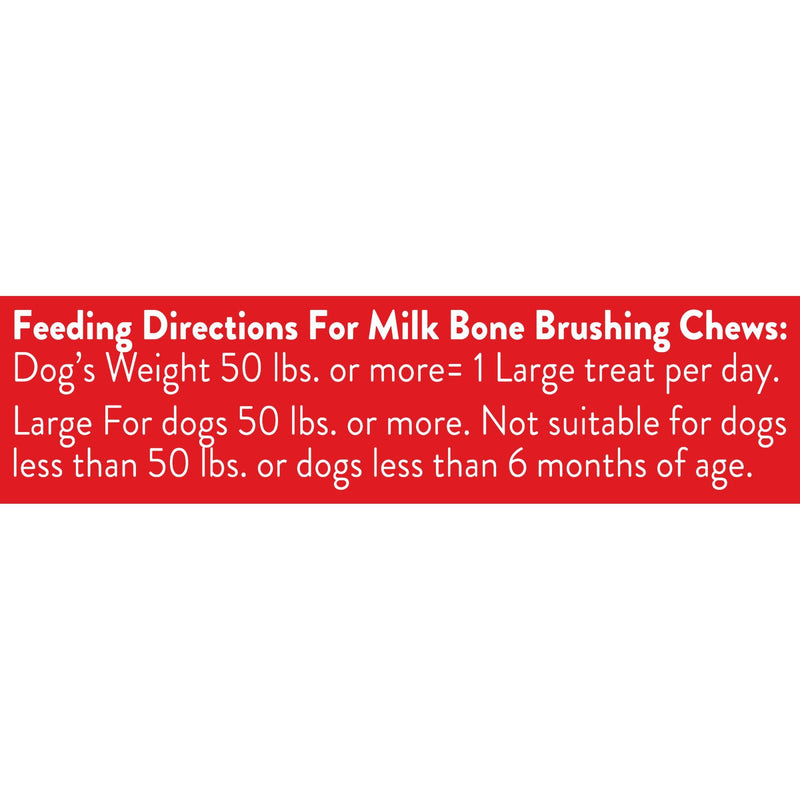 Milk-Bone Brushing Chews Daily Dental Dog Treats, Large, 24.2 Oz. Bag Feeding Directions