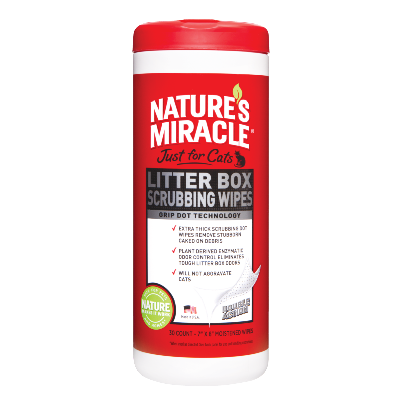 Nature's Miracle Just for Cats Litter Box Scrubbing Wipes 30ct