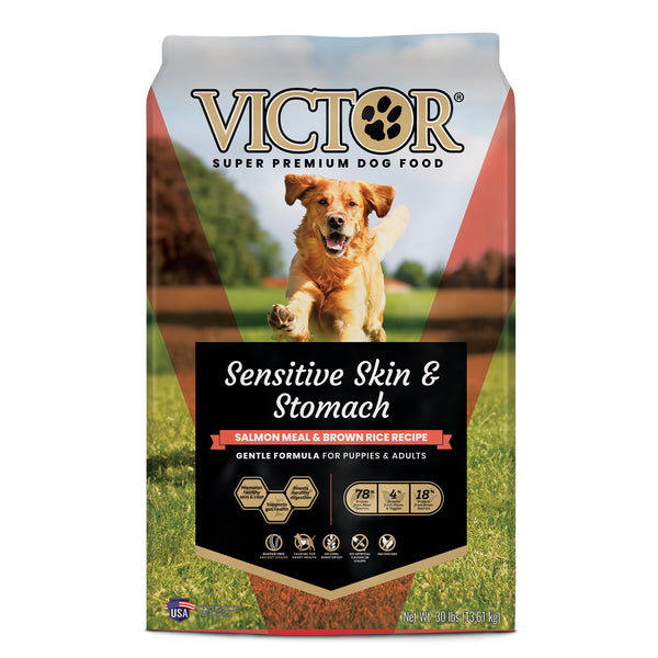 VICTOR Sensitive Skin and Stomach Salmon Meal and Brown Rice Recipe 30 –  Petsense