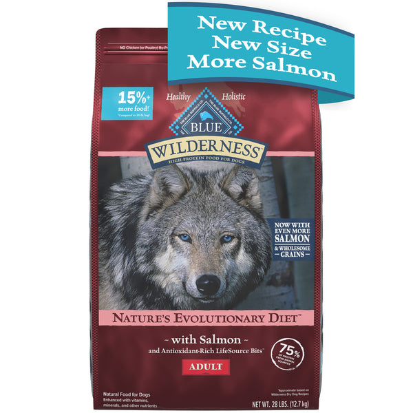 Blue Buffalo Wilderness High Protein Natural Adult Dry Dog Food plus  Wholesome Grains, Salmon 28 lb. bag