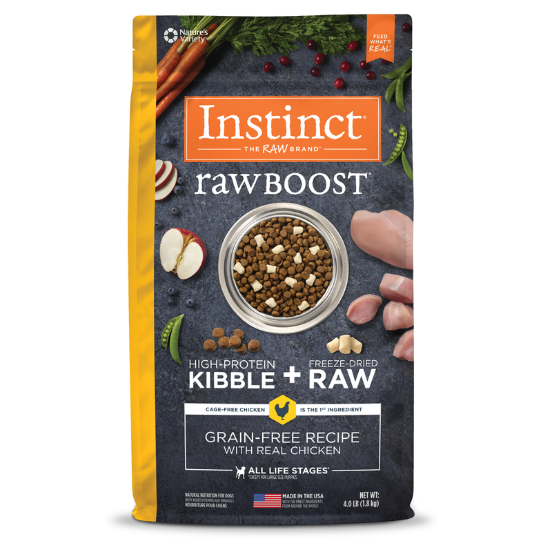 Instinct Raw Boost Chicken Dry Dog Food, 4 lb. Bag