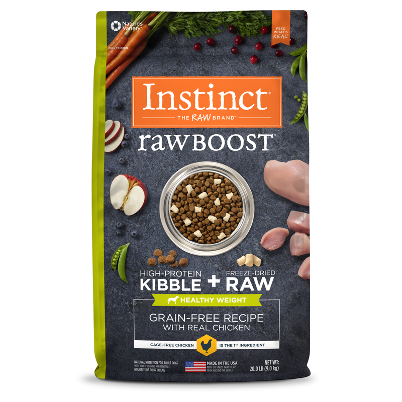 Instinct Raw Boost Healthy Weight Chicken Dry Dog Food, 20 lb. Bag