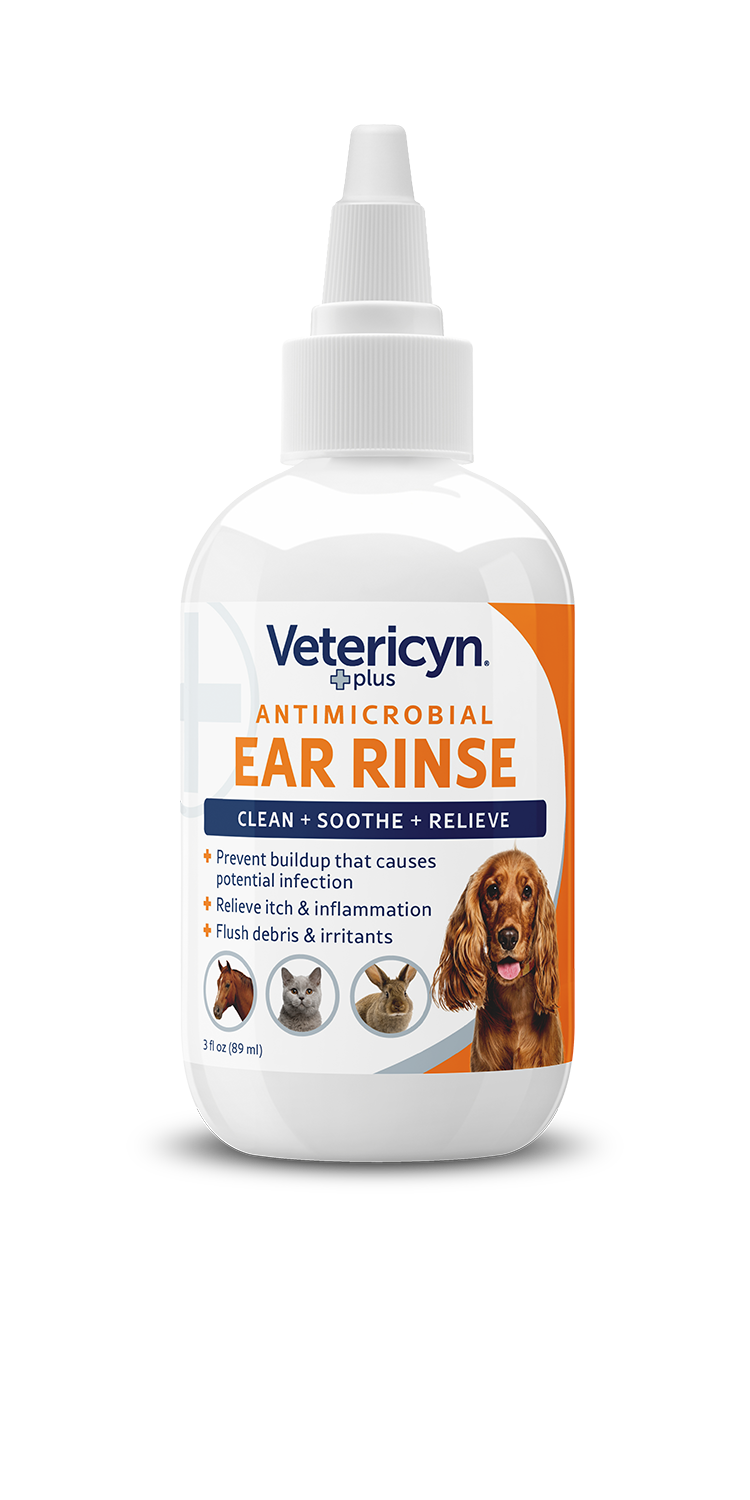 Vetericyn Plus Antimicrobial Ear Rinse for Dogs & Cats, 3-ounce