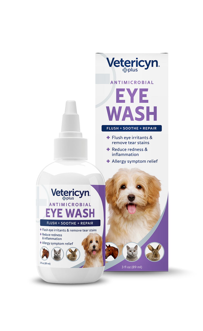 Vetericyn Plus Antimicrobial Eye Wash for Dogs & Cats, 3-ounce