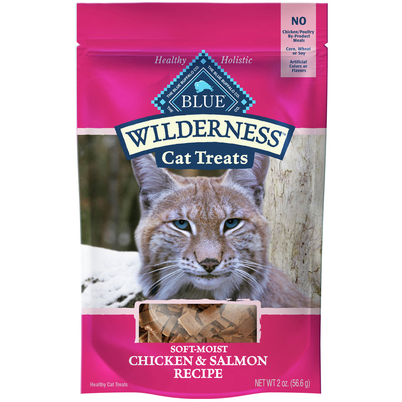 Blue Buffalo Wilderness Grain Free Soft-Moist Cat Treats, Chicken & Salmon 2 oz. Bag