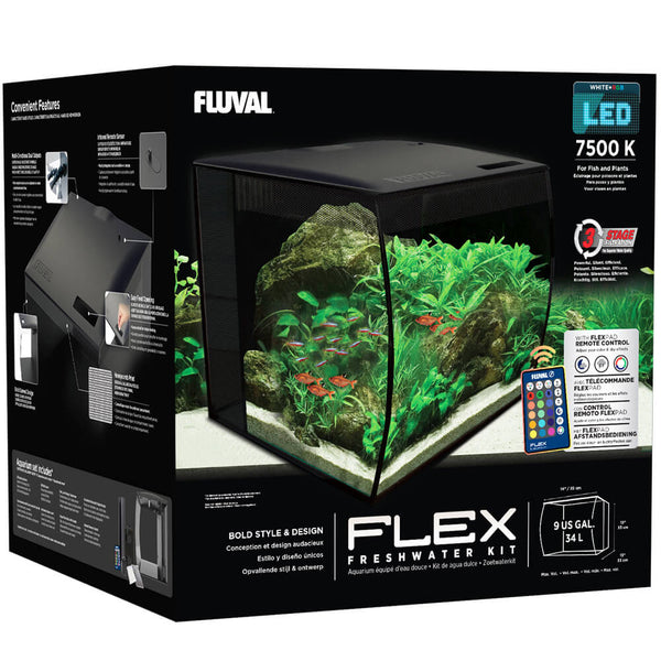Fluval FLEX Aquarium Kit,9 Gallon Black – Petsense