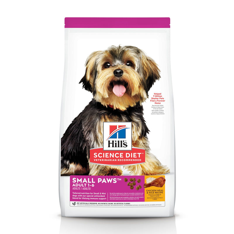 Hill's Science Diet Adult Small Paws Dry Dog Food, Chicken Meal & Rice Recipe