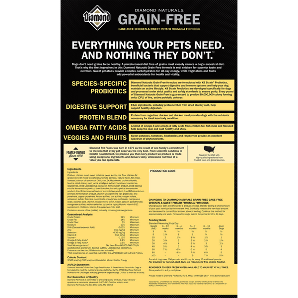 Diamond Naturals Grain Free Chicken & Sweet Potato Dry Dog Food – Petsense
