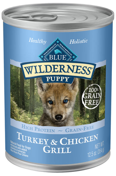 Blue Buffalo Wilderness Turkey Chicken Grill Puppy Canned Dog