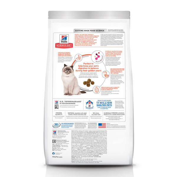 Hill's Science Diet Adult 7+ Perfect Digestion Chicken Dry Cat