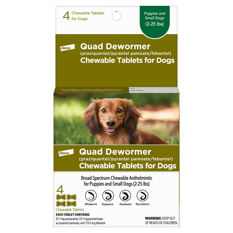 Elanco Quad Dewormer for Small Dogs, 4ct.