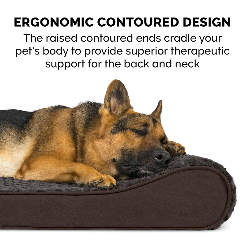 FurHaven Ultra Plush Luxe Lounger Orthopedic Dog Bed - Medium, Chocolate