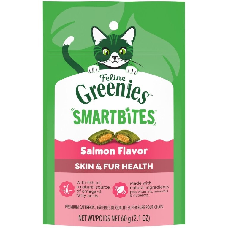 Greenies Smartbites Skin and Fur Salmon Cat Treats