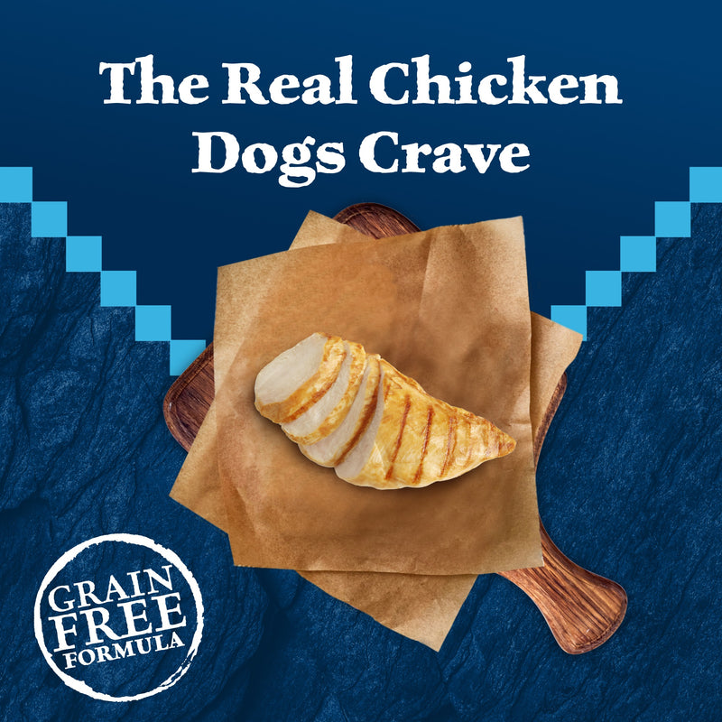 Blue Buffalo Wilderness Adult High-Protein Dry Dog Food with Real Chicken, Grain-Free, Made in the USA with Natural Ingredients, Chicken, 24-lb Bag