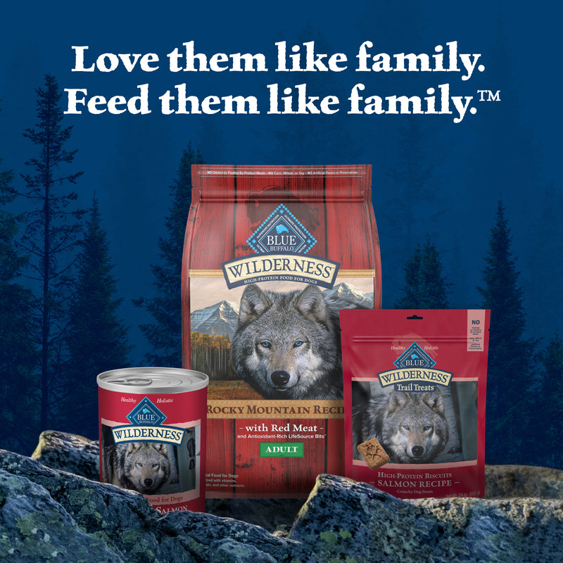 Blue Buffalo Wilderness Adult Wet Dog Food, High-Protein & Grain-Free, Made with Natural Ingredients, Salmon & Chicken Grill, 12.5-oz. Can