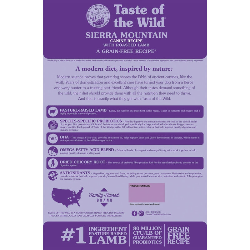 Taste Of The Wild Sierra Mountain Dry Dog Food