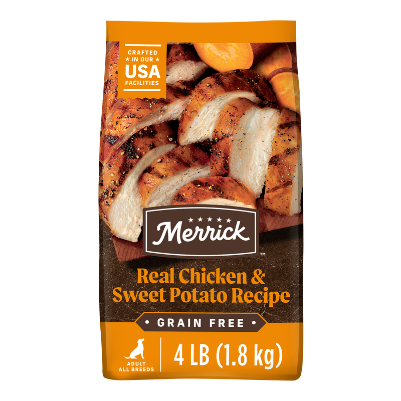 Merrick Premium Grain Free Dry Adult Dog Food, Wholesome And Natural Kibble With Real Chicken And Sweet Potato