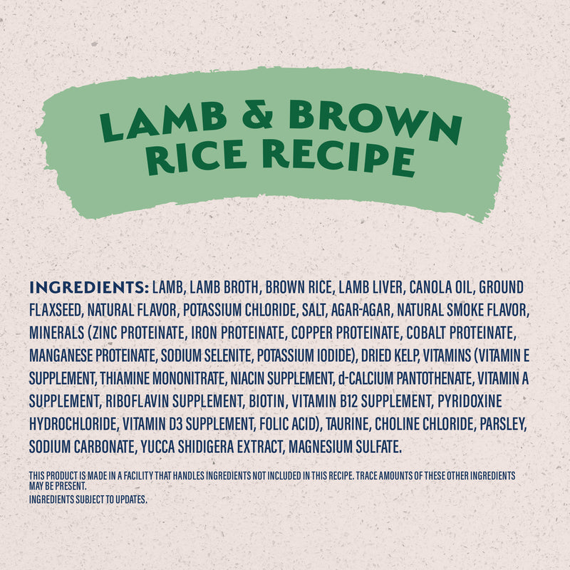 Natural Balance Limited Ingredient Wet Dog Food, Lamb & Brown Rice Recipe, 13 oz.