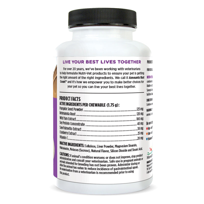 Nutri-Vet Bladder Control Supplement for Dogs, 90 Chewable Tablets