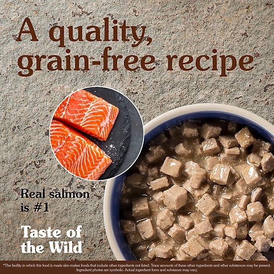 Taste of the Wild Rocky Mountain Adult Salmon and Venison in Gravy Wet Cat Food, 5.5 oz.