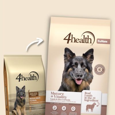 4health with Wholesome Grains Mature Adult And Vitality Lamb Recipe Dry Dog Food