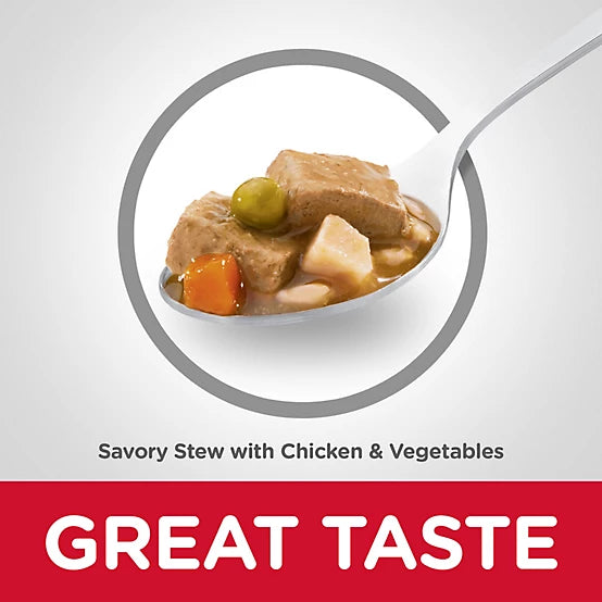 Hill's Science Diet Adult Chicken and Vegetable Savory Stew Wet Dog Food, 12.8 oz.