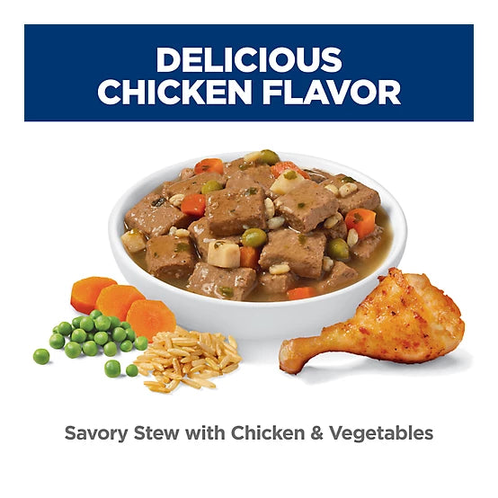 Hill's Science Diet Adult Chicken and Vegetable Savory Stew Wet Dog Food, 12.8 oz.