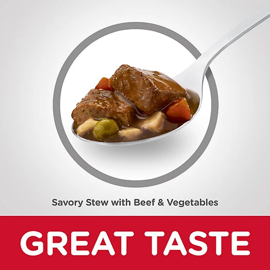 Hill's Science Diet Adult Beef and Vegetable Savory Stew Wet Dog Food, 12.8 oz.
