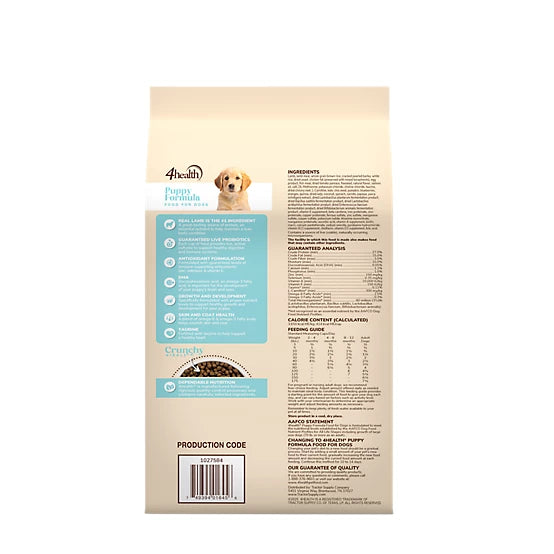 4health with Wholesome Grains Puppy Formula Dry Dog Food, 5lb