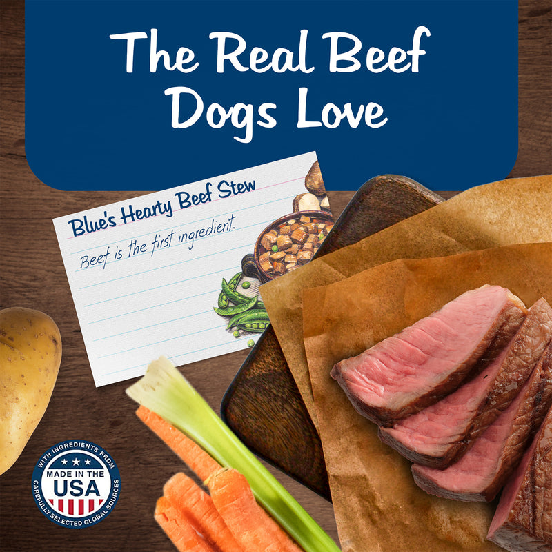 Blue Buffalo Blue's Stew Grain-Free Wet Dog Food, Made with Natural Ingredients, Hearty Beef Stew, 12.5-oz. Can