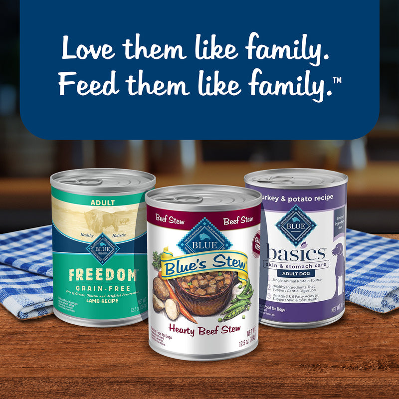 Blue Buffalo Blue's Stew Grain-Free Wet Dog Food, Made with Natural Ingredients, Hearty Beef Stew, 12.5-oz. Can