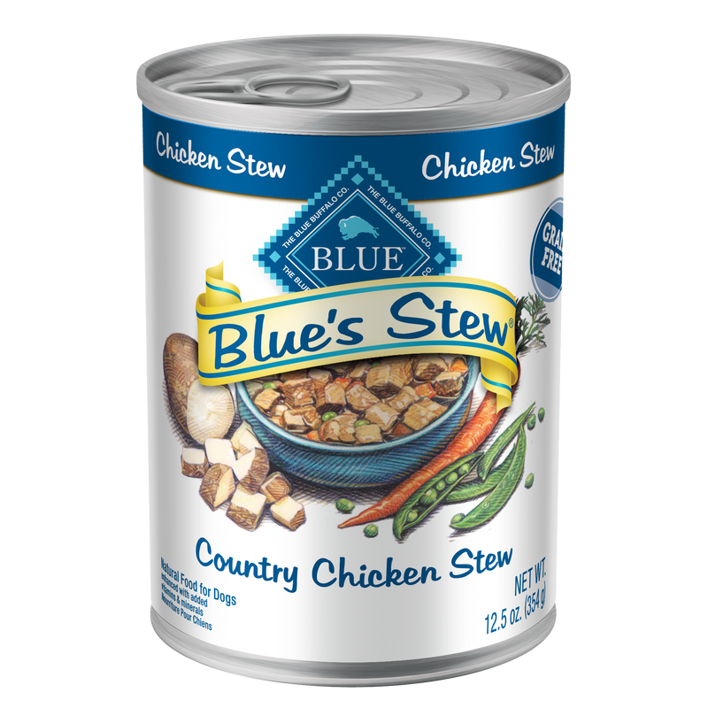 Blue Buffalo Blue's Stew Natural Wet Dog Food, Made with Natural Ingredients, Country Chicken Stew, 12.5-oz. Can
