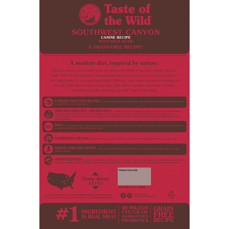 Taste of the Wild Southwest Canyon Canine Recipe with Wild Boar Dry Dog Food