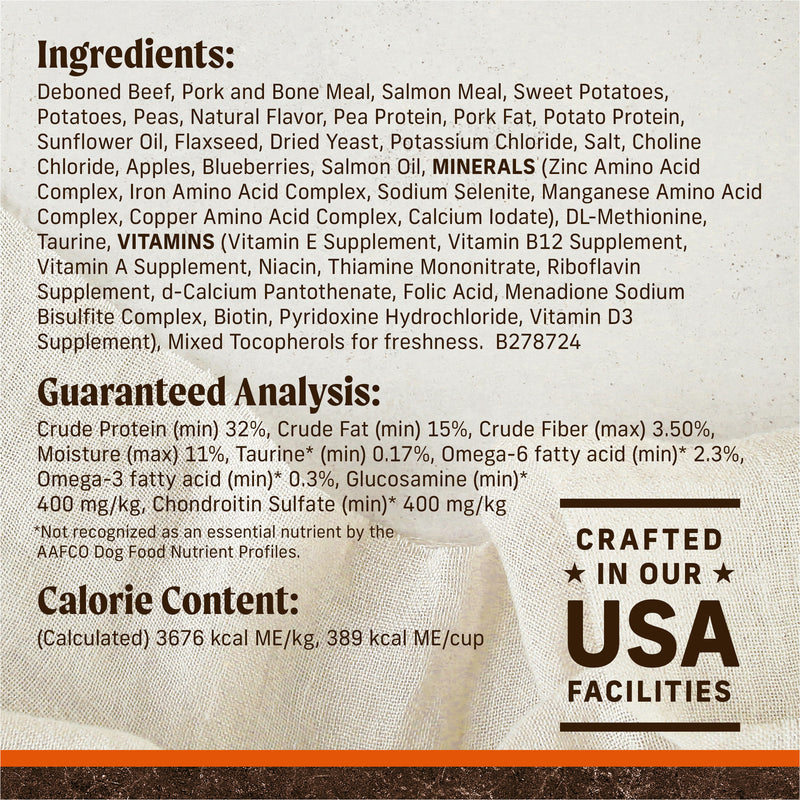 Merrick Premium Grain Free Dry Adult Dog Food, Wholesome And Natural Kibble, Real Texas Beef And Sweet Potato