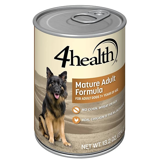 4health with Wholesome Grains Senior Chicken and Rice Recipe Wet Dog Food, 13.2 oz.