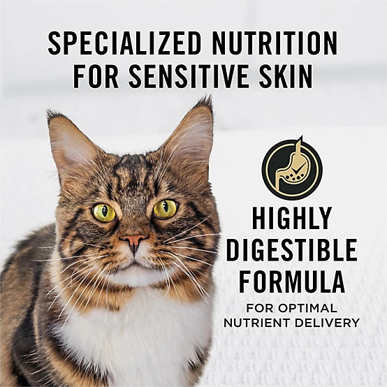Purina Pro Plan Adult Indoor/Outdoor Sensitive Skin and Stomach Lamb and Rice Formula Dry Cat Food, 7lb