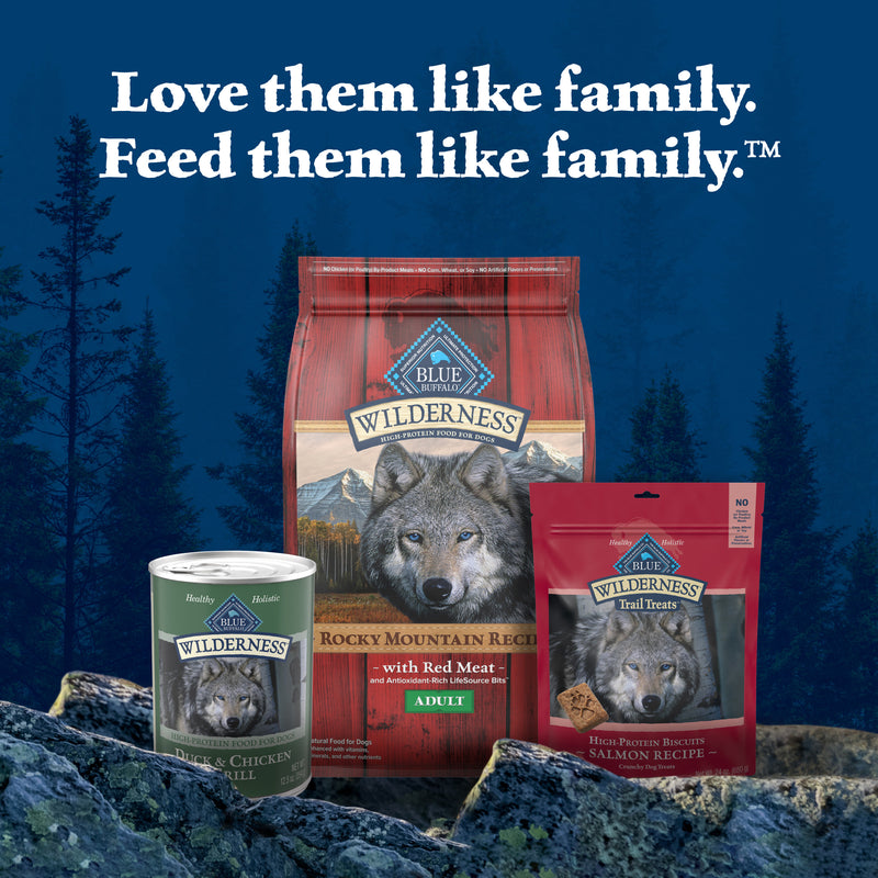 Blue Buffalo Wilderness Adult Wet Dog Food, High-Protein & Grain-Free, Made with Natural Ingredients, Duck & Chicken Grill, 12.5-oz. Can