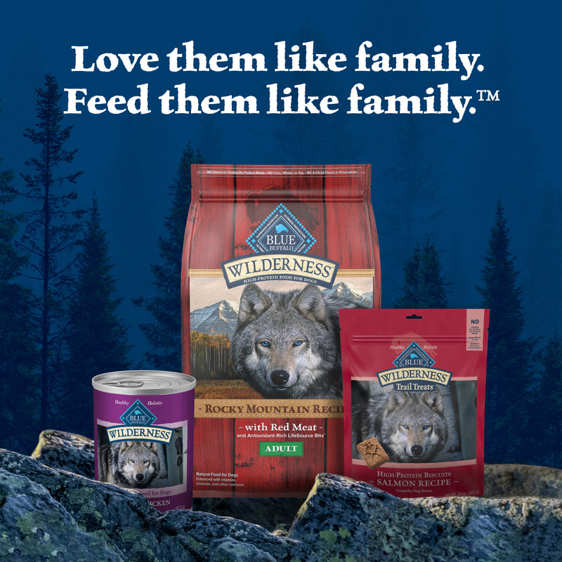 Blue Buffalo Wilderness Adult Wet Dog Food, High-Protein & Grain-Free, Made with Natural Ingredients, Beef & Chicken Grill, 12.5-oz. Can