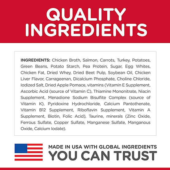 Hill's Science Diet Adult Sensitive Stomach and Skin Grain-Free Minced Salmon and Vegetables Recipe Wet Dog Food, 12.8 oz.