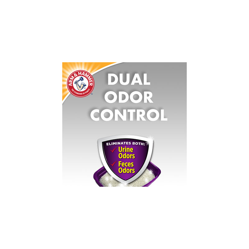 ARM & HAMMER Double Duty Dual Advanced Odor Control Scented Clumping Cat Litter, 40 lb