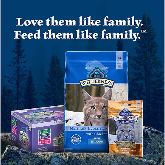 Blue Buffalo Wilderness Adult Grain-Free Chicken Pate Natural Wet Cat Food, 5.5 oz.
