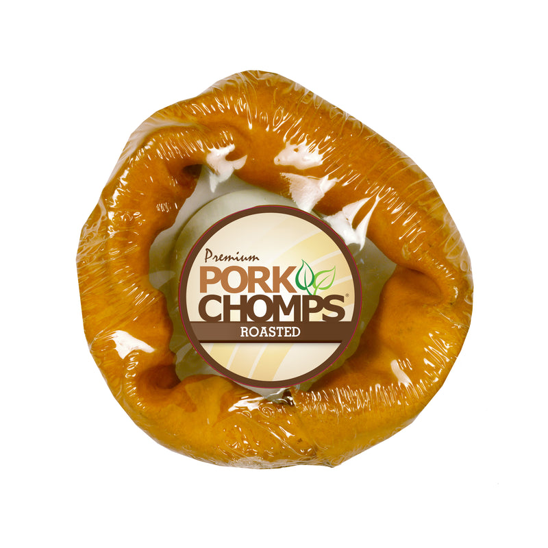 Pork Chomps 6-inch Roasted Pork Skin-shaped Bagel, 1 count Dog Chew