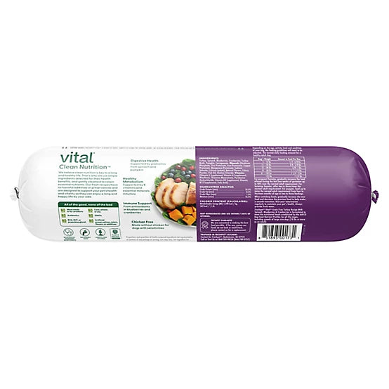 Freshpet Vital, Fresh Dog Food, Grain Free Turkey Recipe Roll, 2 lbs.