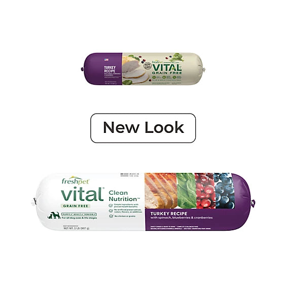 Freshpet Vital, Fresh Dog Food, Grain Free Turkey Recipe Roll, 2 lbs.