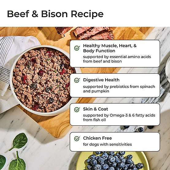 Freshpet Vital, Fresh Dog Food, Grain Free Beef & Bison Recipe Roll, 5 lbs.