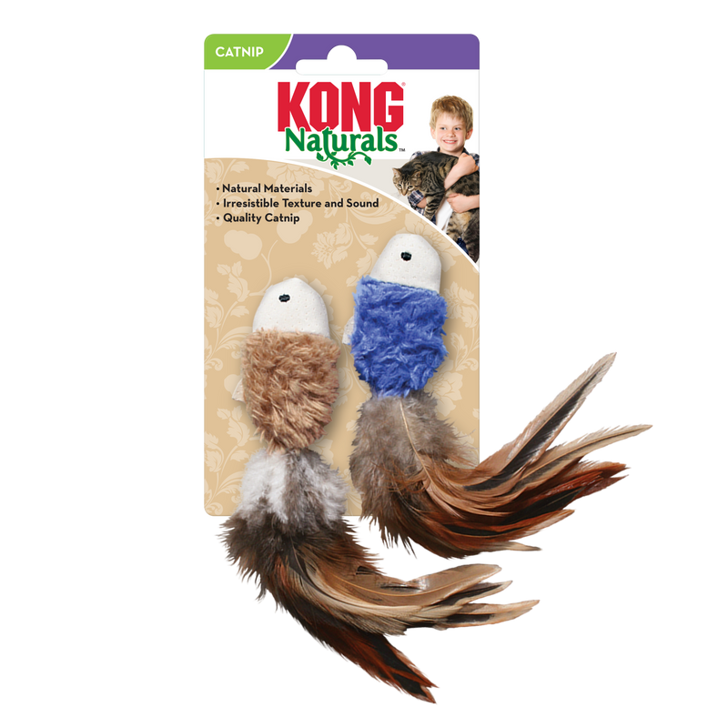 KONG Naturals® Crinkle Fish 2pk Assorted Cat Toy